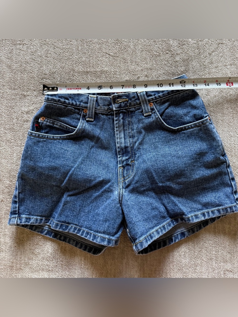 VTG JNCO Dark Blue Denim High-Waist Jean Shorts - 7 - Picture 5 of 7